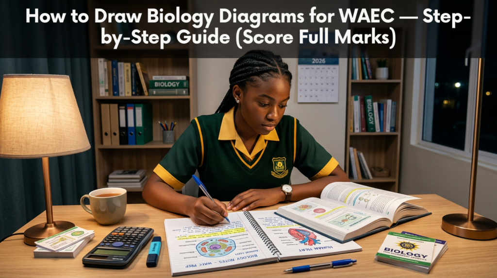 How to Draw Biology Diagrams for WAEC — Step-by-Step Guide (Score Full Marks)